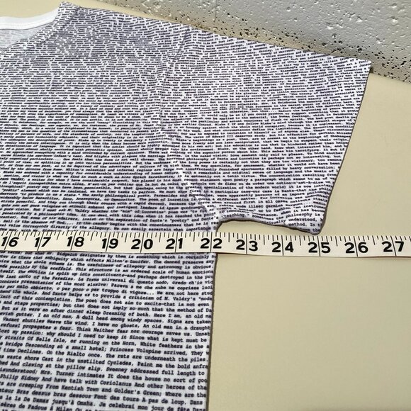 Lithographs Men's Literary & Poetical Works of TS Eliot Printed Words Tee Shirt - Picture 9 of 10